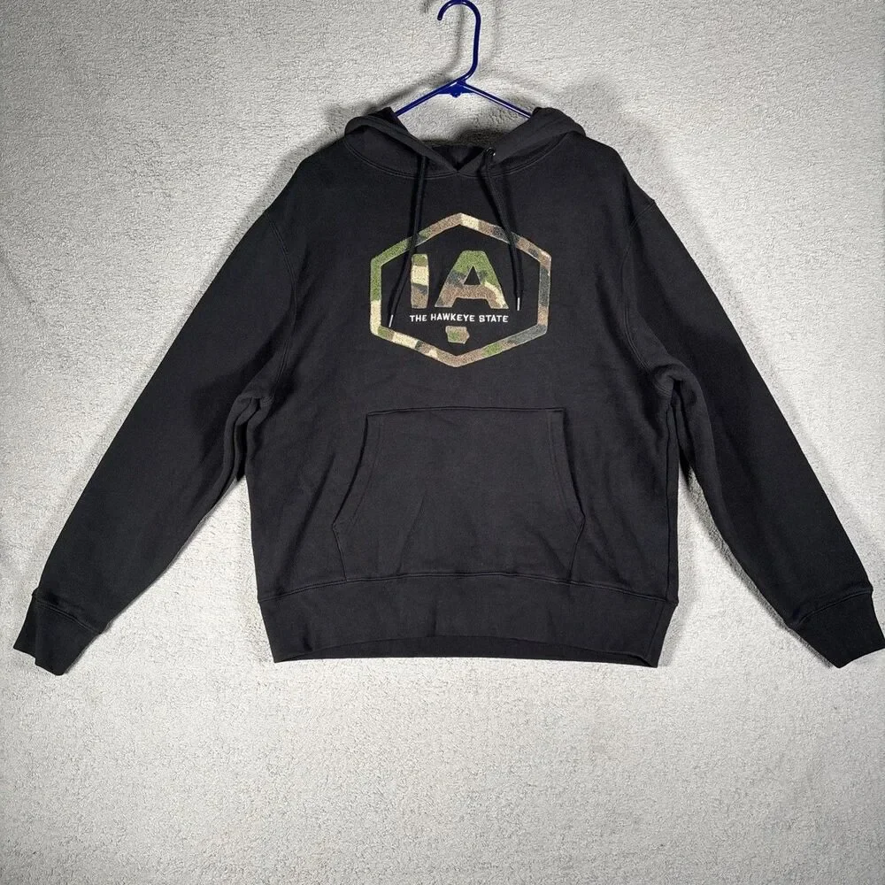 State‎ Of Mine Hoodie Men’s Size L Black Iowa Hawkeye State Hoodie